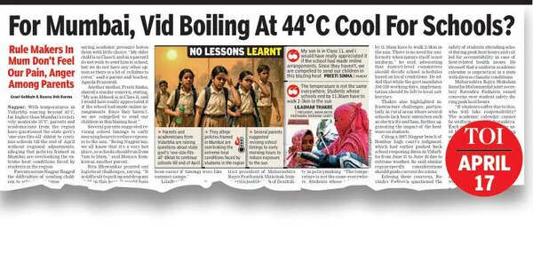 Heat alert: Schools, colleges & tuitions in Nagpur shut today