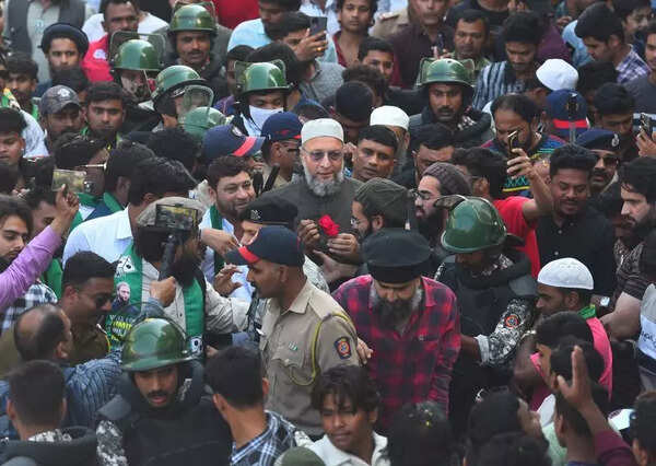 Owaisi leads foot march day after attack on Jaleel’s car in Sambhajinagar, police arrest 11 accused