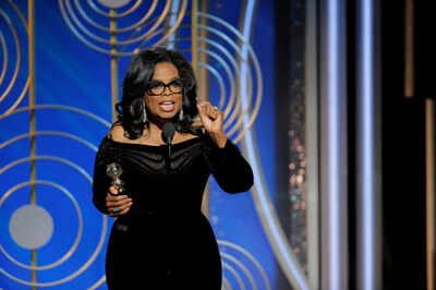 Oprah Winfrey gets Cecil B DeMille honour and standing ovation at Golden Globe Awards 2018