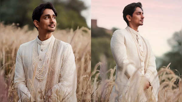 ​Siddharth’s regal wedding attire