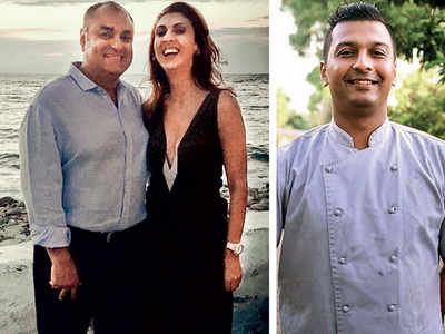 Tanya and Arvind Dubash throw a lavish dinner to friends with Chef Derrick Walles in the kitchen