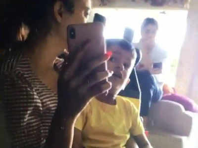 Shweta Tiwari's estranged husband Abhinav Kohli shares video of actress blocking him from seeing his son
