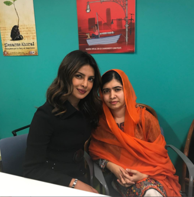 Malala Yousafzai and Priyanka Chopra meet at UN, exchange advice, laughs and some emojis