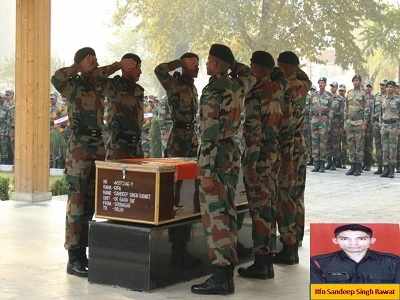 Indian Army pays tribute to martyr Sandeep Singh Rawat
