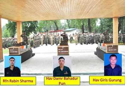 Kashmir: Army bids farewell to martyrs in solemn ceremony