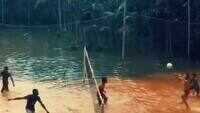Waterlogged? No problem for these volleyball players in Kerala 