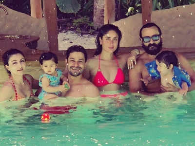 In Pics: Kareena Kapoor, Saif Ali Khan and Taimur enjoy Maldives vacation