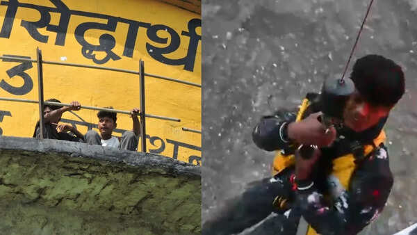 IAF helicopter rescues 2 teens stranded on water tank in Siddharth Nagar; one dead in ladder collapse