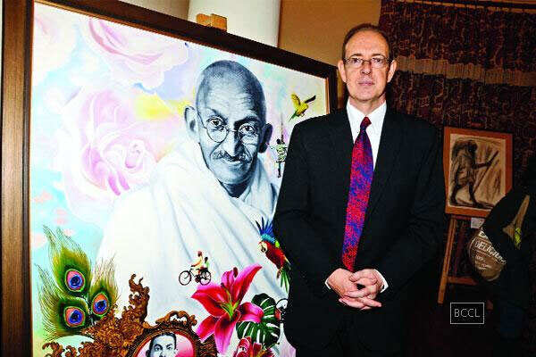 Bapu-inspired art pieces exhibited at British High Commissioner’s residence in Delhi