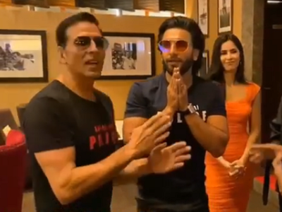 Watch: Ranveer Singh's hilarious response after Akshay Kumar takes his case for arriving late for Sooryavanshi trailer launch
