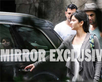 Spotted: Katrina exiting Ranbir's house