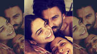 Deepika and her sister Anisha being cuddled by Ranveer Singh 