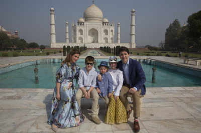 Canadian PM Justin Trudeau starts India trip with a visit to Taj Mahal