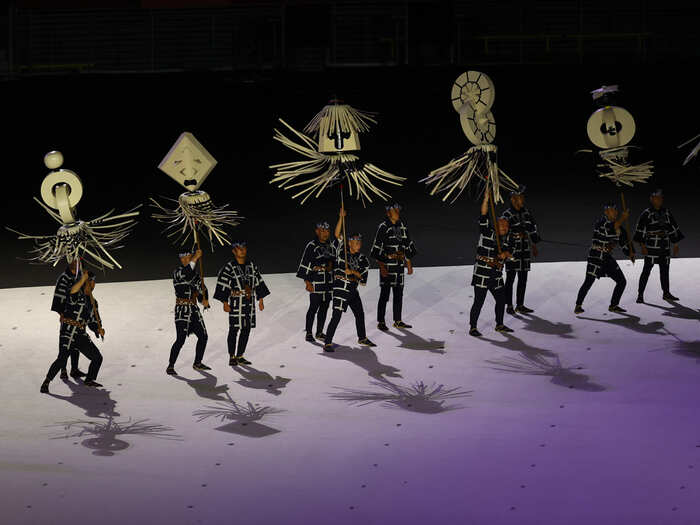 Performers are seen during the opening ceremony. (Reuters Photo)