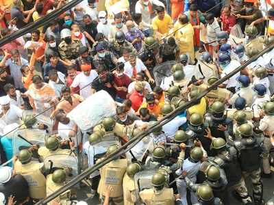 West Bengal: BJP's ‘Nabanna Chalo Abhiyaan’ turns violent; Tejaswi Surya calls it a black day in state's political history