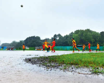 MSSA referee in focus as match is played on dangerous waterlogged field.