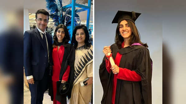 Proud parents Sourav Ganguly and Dona attend daughter Sana’s convocation ceremony; here’s a glimpse
