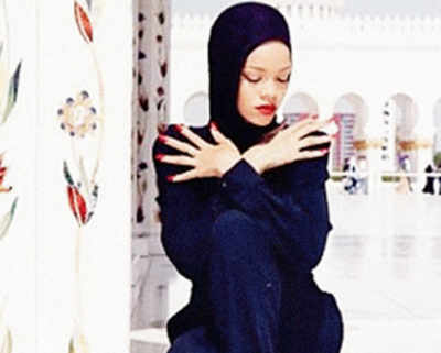 Abu Dhabi’s grand mosque shows Rihanna the door