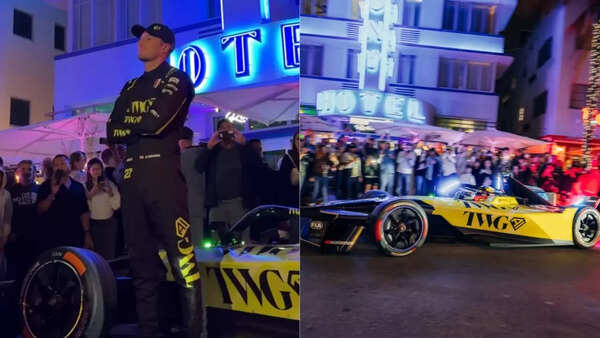 Miami E-Prix: Jake Dennis showcases Andretti car on Ocean Drive ahead of home race