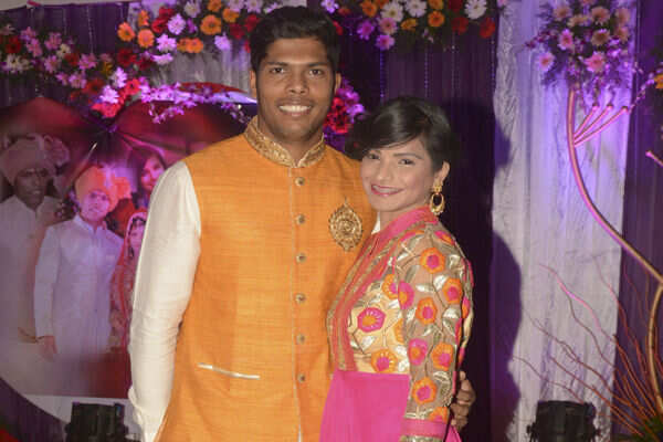 Cricketer Umesh Yadav celebrated his first wedding anniversary at Tuli Imperial in Nagpur