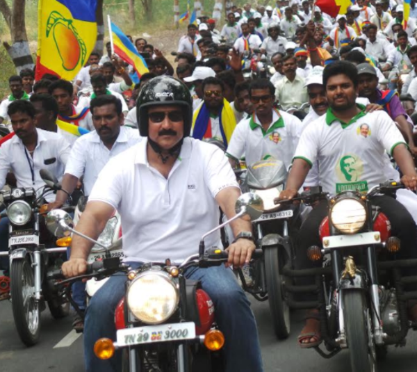 Anbumani begins 325km motorcycle journey to spread awareness on Cauvery board