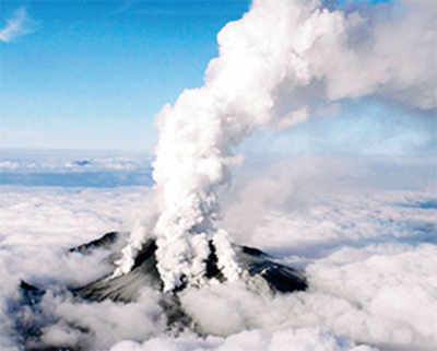 Volcano erupts in Central Japan, trapping hikers