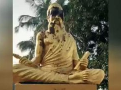 Thiruvalluvar statue desecrated amid political row over BJP trying to saffronise the poet-philosopher