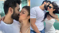 Mouni Roy and Suraj Nambiar share a passionate kiss over a yacht 