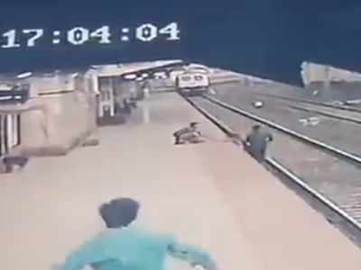 Watch: Child falls onto railway track, saved by alert Railway Pointsman