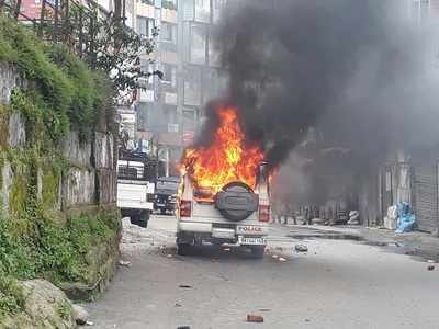Gorkhaland unrest:  Trinamool Congress office, community hall burnt down in hills