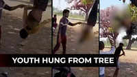 On cam: In Chhattisgarh, youth hung upside down from tree, beaten with sticks 