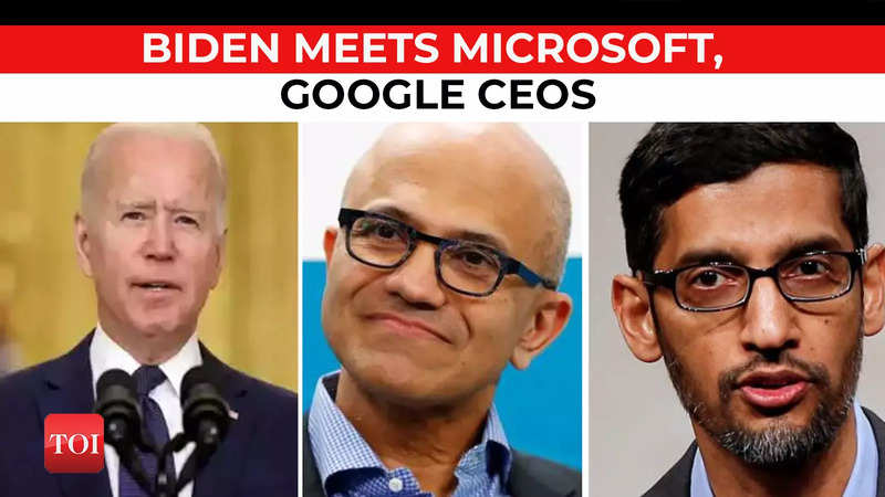 AI risks: US President Joe Biden meets Microsoft's Satya Nadella and Google's Sundar Pichai