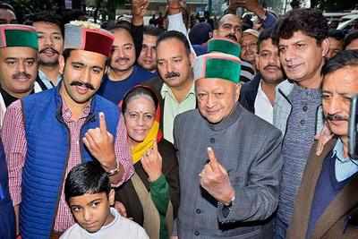 Himachal Pradesh Assembly Election Results 2017: Chief Minister Virbhadra Singh, son manage to win seats for the Congress with impressive margins