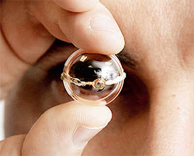3D printing contact lens with electronics