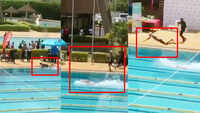 How to run on water in a swimming competition 