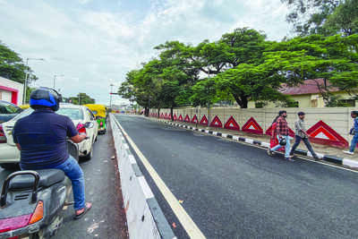 Kamaraj Road Culvert Construction Delay: Traffic Disruption Continues