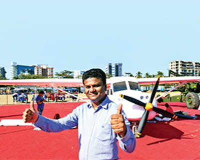 Plane put together on a Charkop terrace features in Make in India