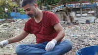 Actor Sushant Singh participates in clean-up efforts in Bandra 