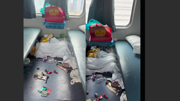 “People talk about civic sense”: Viral video shows littered train coach; class 10 students on Manali trip reportedly responsible, sparks debate