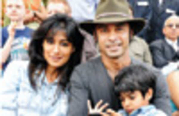 Chitrangda at a charity polo match