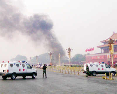 Five killed in Tiananmen Square car crash