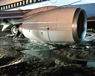 Close shave for 127 fliers as Jet's landing gear fails on touchdown