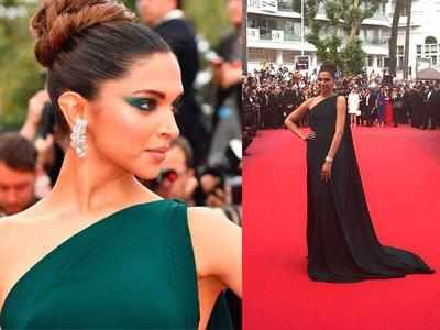 Deepika Padukone at Cannes 2017 Day 2: Tamasha actress stands out in her graphic eyes, thigh high slit Maxwell number