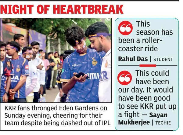 Purple dreams shattered: KKR fans watch hope fade away