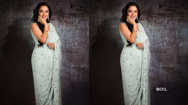 Modern pastel saree