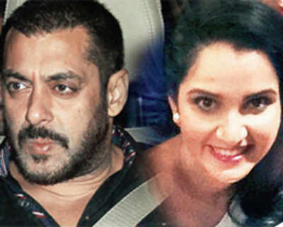 Salman drives down from Karjat for b’day girl Sania