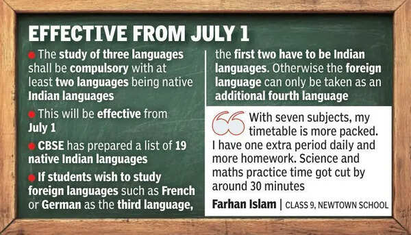 Three language policy at secondary level adds to CBSE’s students worries