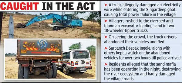 Alert villagers bust illegal sand mining attempt along Kanhan River in Parseoni