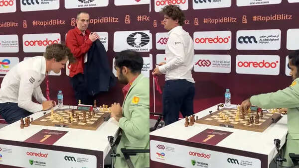 World Blitz Championship: Magnus Carlsen slams table, this time after loss to Arjun Erigaisi