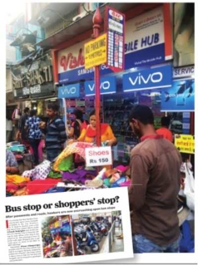 Ab bus! BEST to act on hawkers encroaching upon bus stops